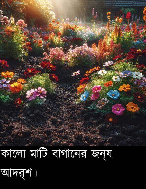 কালো: কালো মাটি বাগানের জন্য আদর্শ।