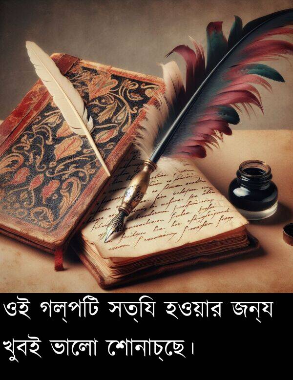 গল্পটি: ওই গল্পটি সত্যি হওয়ার জন্য খুবই ভালো শোনাচ্ছে।