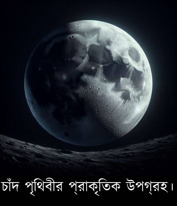 উপগ্রহ।: চাঁদ পৃথিবীর প্রাকৃতিক উপগ্রহ।
