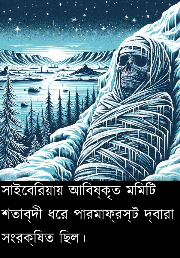 পারমাফ্রস্ট: সাইবেরিয়ায় আবিষ্কৃত মমিটি শতাব্দী ধরে পারমাফ্রস্ট দ্বারা সংরক্ষিত ছিল।