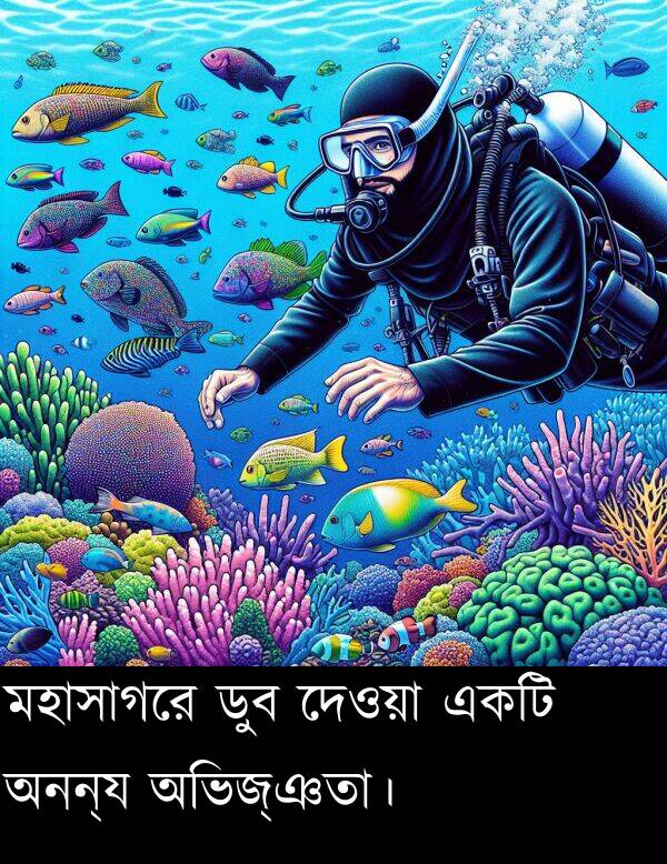 অভিজ্ঞতা।: মহাসাগরে ডুব দেওয়া একটি অনন্য অভিজ্ঞতা।