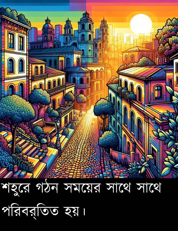 গঠন: শহুরে গঠন সময়ের সাথে সাথে পরিবর্তিত হয়।