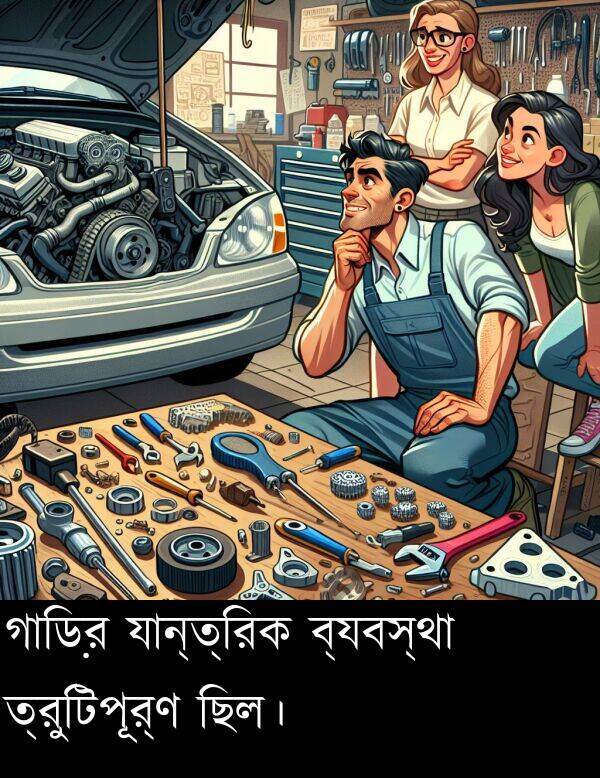 ব্যবস্থা: গাড়ির যান্ত্রিক ব্যবস্থা ত্রুটিপূর্ণ ছিল।