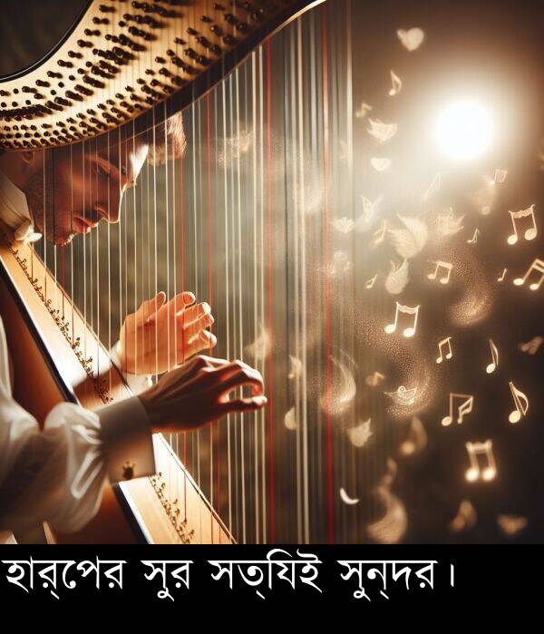 সত্যিই: হার্পের সুর সত্যিই সুন্দর।