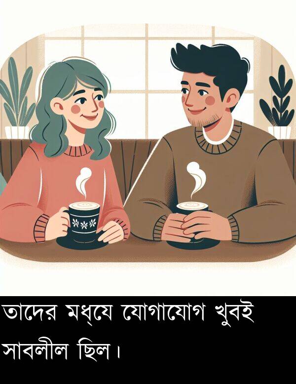 যোগাযোগ: তাদের মধ্যে যোগাযোগ খুবই সাবলীল ছিল।