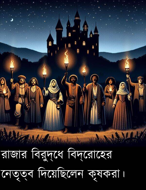 দিয়েছিলেন: রাজার বিরুদ্ধে বিদ্রোহের নেতৃত্ব দিয়েছিলেন কৃষকরা।