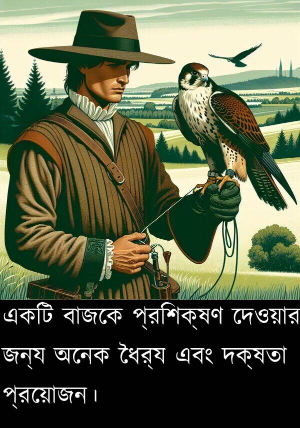 দেওয়ার: একটি বাজকে প্রশিক্ষণ দেওয়ার জন্য অনেক ধৈর্য এবং দক্ষতা প্রয়োজন।