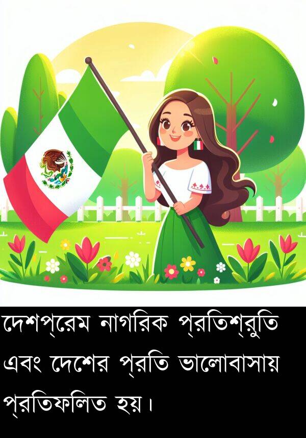 নাগরিক: দেশপ্রেম নাগরিক প্রতিশ্রুতি এবং দেশের প্রতি ভালোবাসায় প্রতিফলিত হয়।