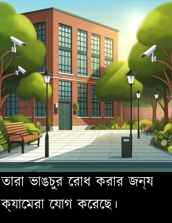 রোধ: তারা ভাঙচুর রোধ করার জন্য ক্যামেরা যোগ করেছে।
