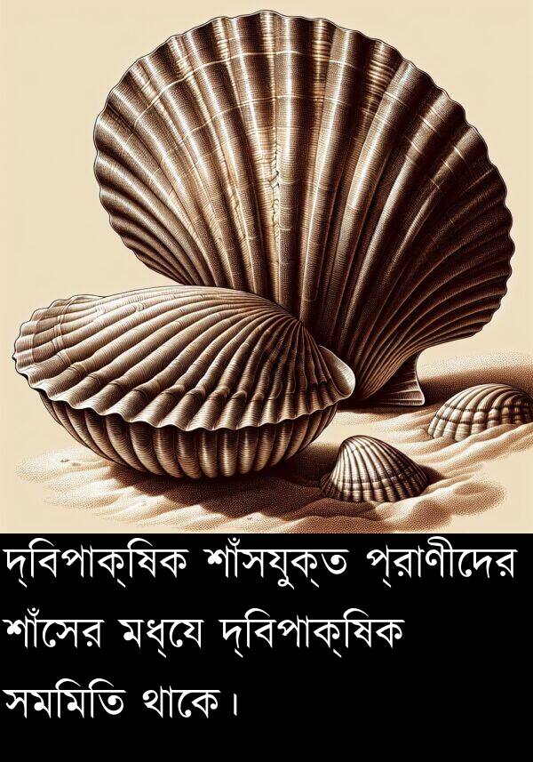 প্রাণীদের: দ্বিপাক্ষিক শাঁসযুক্ত প্রাণীদের শাঁসের মধ্যে দ্বিপাক্ষিক সমমিতি থাকে।