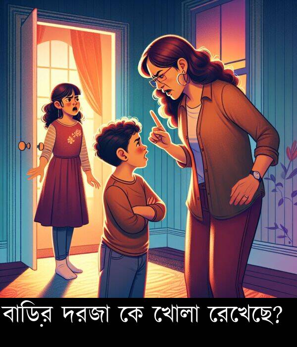 রেখেছে: বাড়ির দরজা কে খোলা রেখেছে?