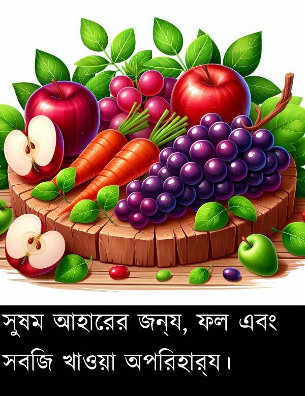 সবজি: সুষম আহারের জন্য, ফল এবং সবজি খাওয়া অপরিহার্য।