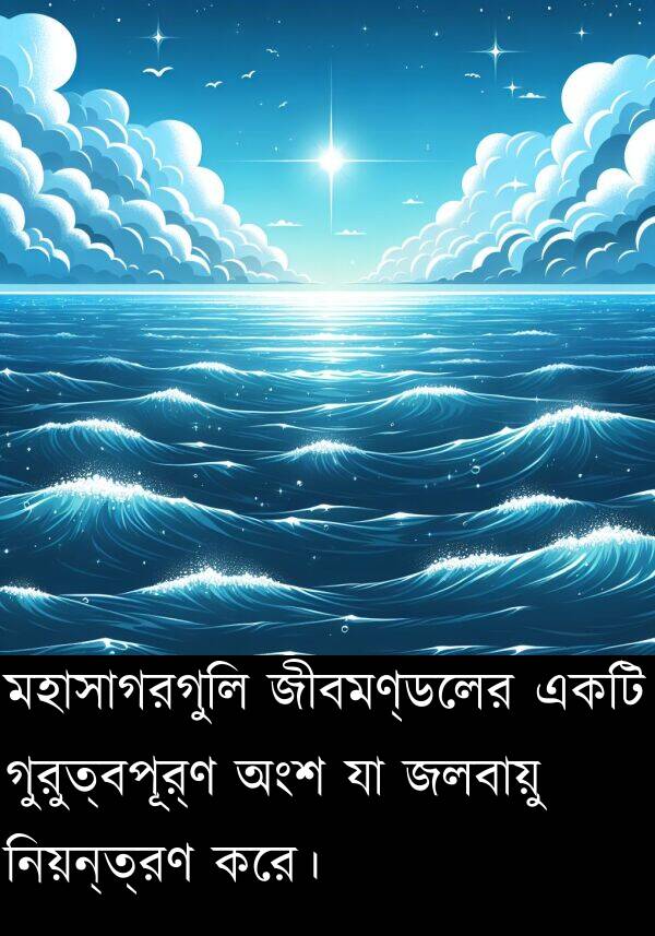 গুরুত্বপূর্ণ: মহাসাগরগুলি জীবমণ্ডলের একটি গুরুত্বপূর্ণ অংশ যা জলবায়ু নিয়ন্ত্রণ করে।