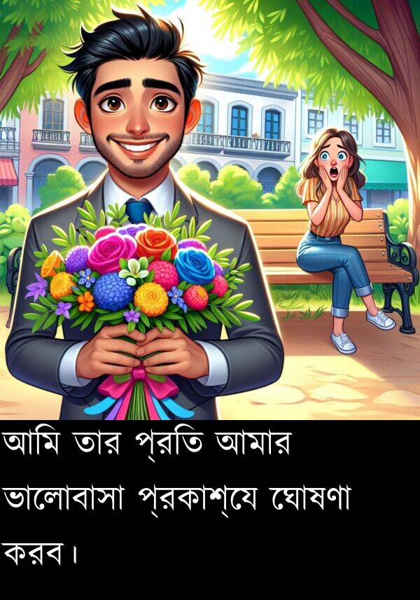 প্রকাশ্যে: আমি তার প্রতি আমার ভালোবাসা প্রকাশ্যে ঘোষণা করব।