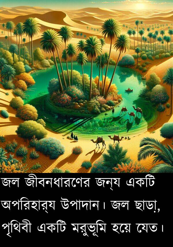 পৃথিবী: জল জীবনধারণের জন্য একটি অপরিহার্য উপাদান। জল ছাড়া, পৃথিবী একটি মরুভূমি হয়ে যেত।