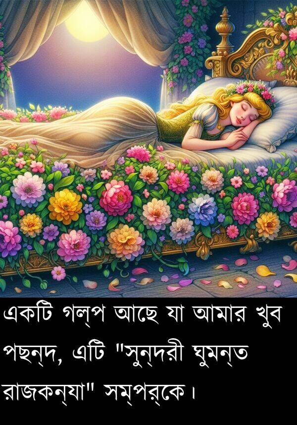 রাজকন্যা: একটি গল্প আছে যা আমার খুব পছন্দ, এটি "সুন্দরী ঘুমন্ত রাজকন্যা" সম্পর্কে।