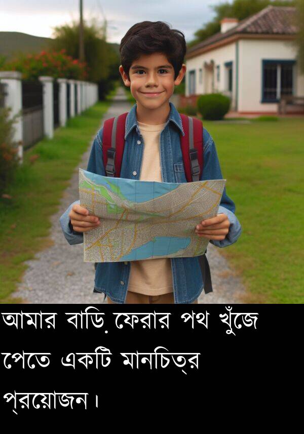 প্রয়োজন।: আমার বাড়ি ফেরার পথ খুঁজে পেতে একটি মানচিত্র প্রয়োজন।