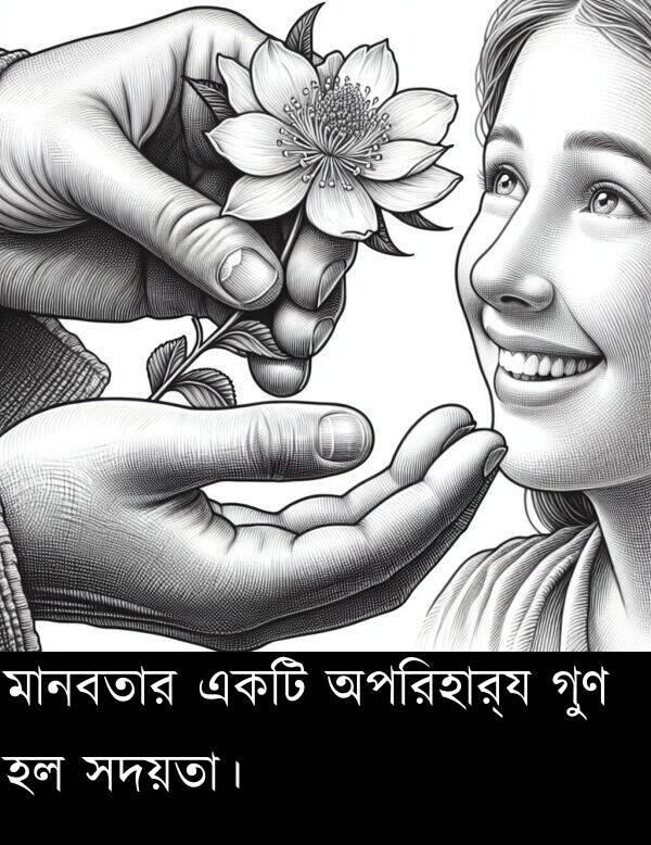 গুণ: মানবতার একটি অপরিহার্য গুণ হল সদয়তা।