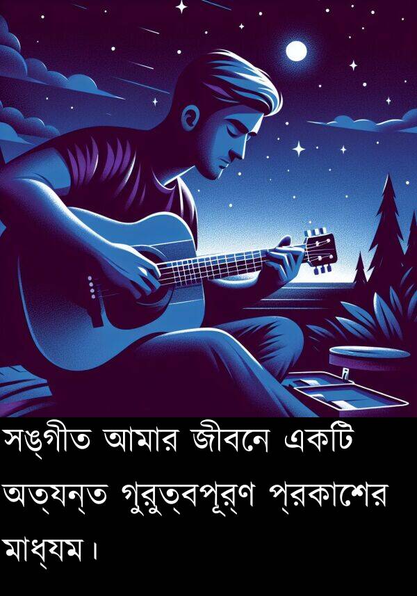 প্রকাশের: সঙ্গীত আমার জীবনে একটি অত্যন্ত গুরুত্বপূর্ণ প্রকাশের মাধ্যম।