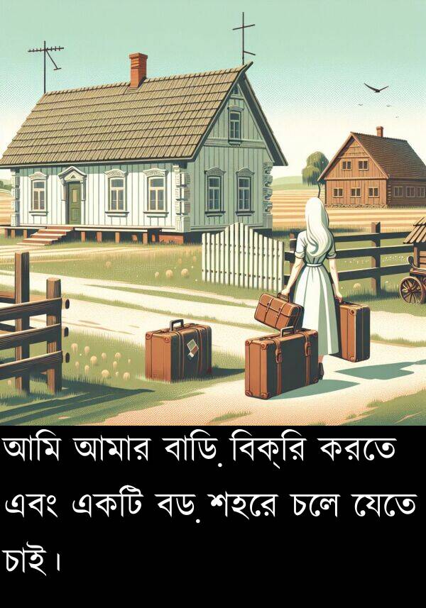 চলে: আমি আমার বাড়ি বিক্রি করতে এবং একটি বড় শহরে চলে যেতে চাই।