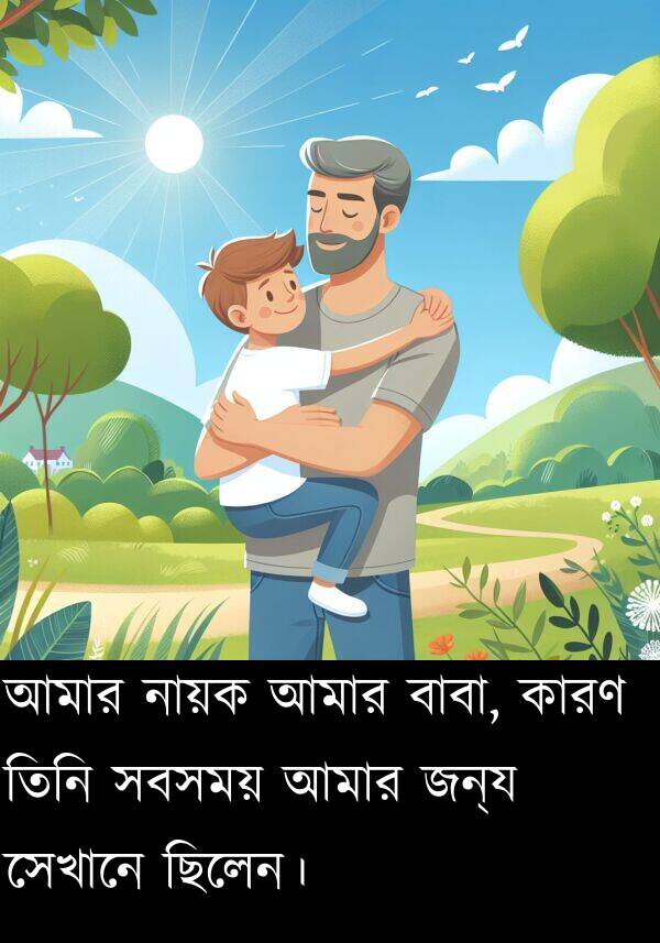 কারণ: আমার নায়ক আমার বাবা, কারণ তিনি সবসময় আমার জন্য সেখানে ছিলেন।