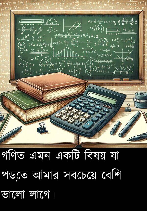 বিষয়: গণিত এমন একটি বিষয় যা পড়তে আমার সবচেয়ে বেশি ভালো লাগে।