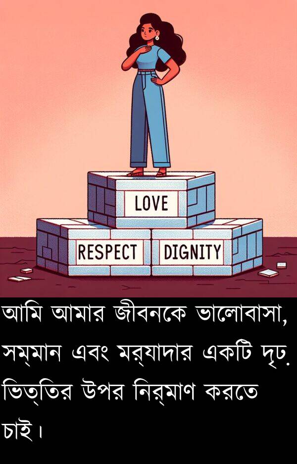 দৃঢ়: আমি আমার জীবনকে ভালোবাসা, সম্মান এবং মর্যাদার একটি দৃঢ় ভিত্তির উপর নির্মাণ করতে চাই।