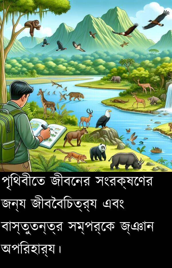 পৃথিবীতে: পৃথিবীতে জীবনের সংরক্ষণের জন্য জীববৈচিত্র্য এবং বাস্তুতন্ত্র সম্পর্কে জ্ঞান অপরিহার্য।