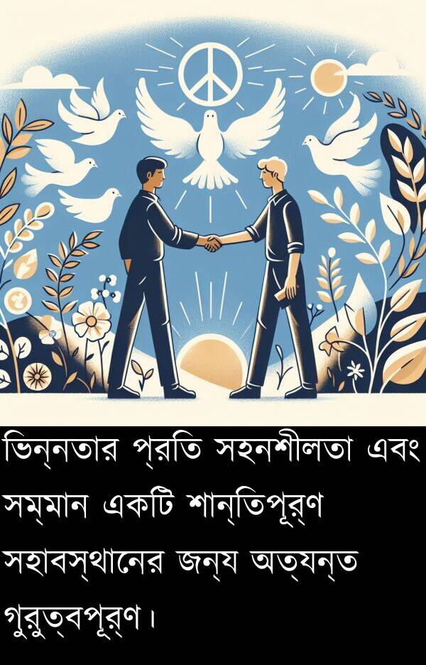 ভিন্নতার: ভিন্নতার প্রতি সহনশীলতা এবং সম্মান একটি শান্তিপূর্ণ সহাবস্থানের জন্য অত্যন্ত গুরুত্বপূর্ণ।