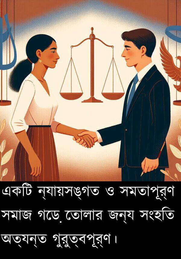 তোলার: একটি ন্যায়সঙ্গত ও সমতাপূর্ণ সমাজ গড়ে তোলার জন্য সংহতি অত্যন্ত গুরুত্বপূর্ণ।