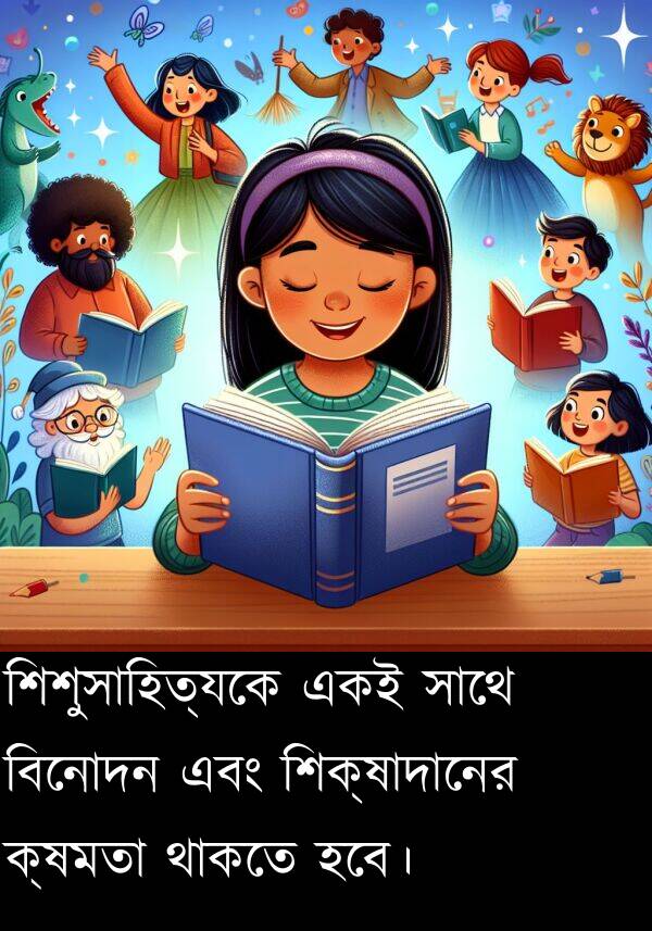 ক্ষমতা: শিশুসাহিত্যকে একই সাথে বিনোদন এবং শিক্ষাদানের ক্ষমতা থাকতে হবে।