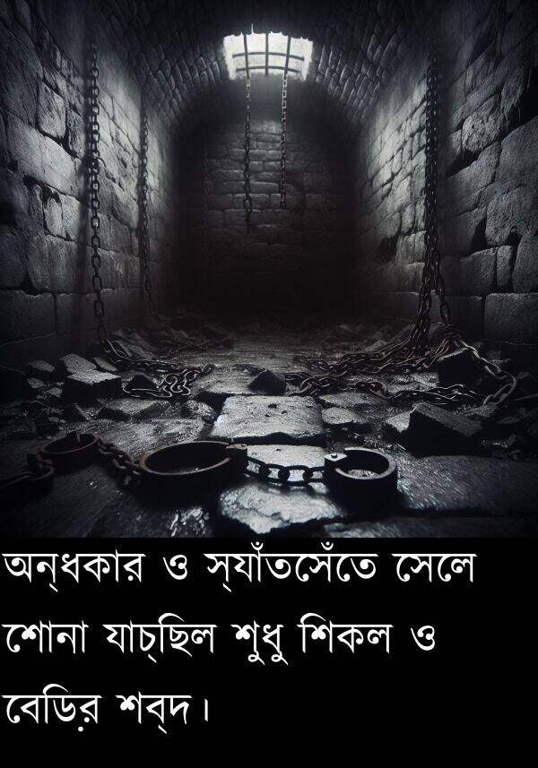 যাচ্ছিল: অন্ধকার ও স্যাঁতসেঁতে সেলে শোনা যাচ্ছিল শুধু শিকল ও বেড়ির শব্দ।
