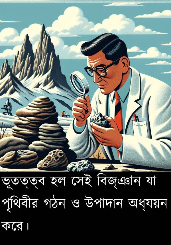 পৃথিবীর: ভূতত্ত্ব হল সেই বিজ্ঞান যা পৃথিবীর গঠন ও উপাদান অধ্যয়ন করে।