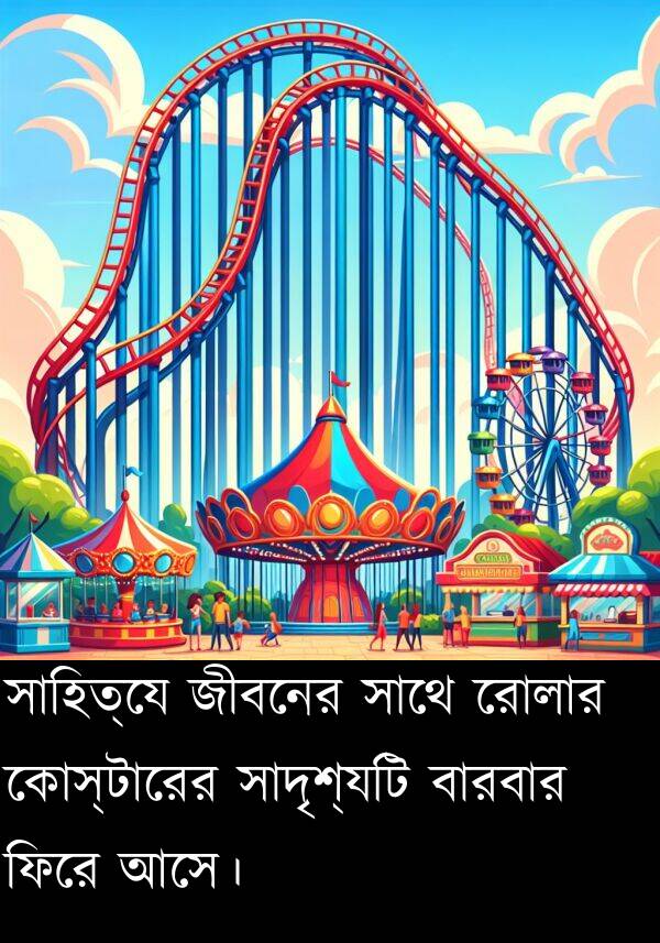 ফিরে: সাহিত্যে জীবনের সাথে রোলার কোস্টারের সাদৃশ্যটি বারবার ফিরে আসে।
