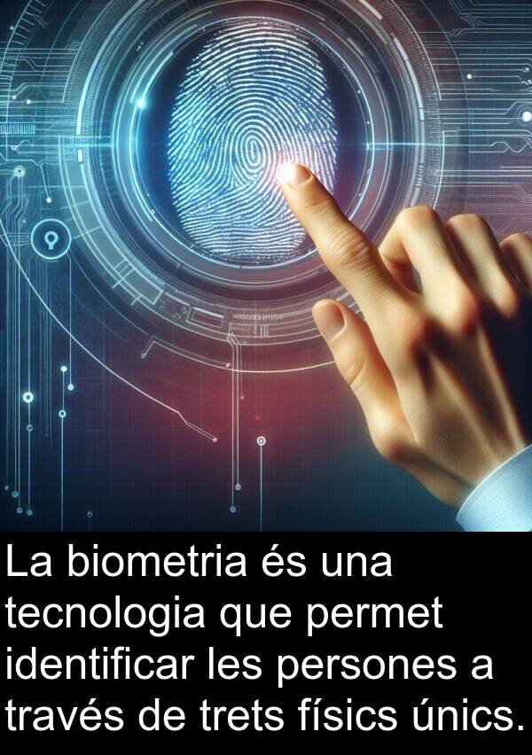 físics: La biometria és una tecnologia que permet identificar les persones a través de trets físics únics.