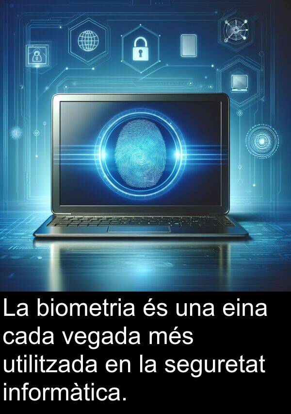seguretat: La biometria és una eina cada vegada més utilitzada en la seguretat informàtica.
