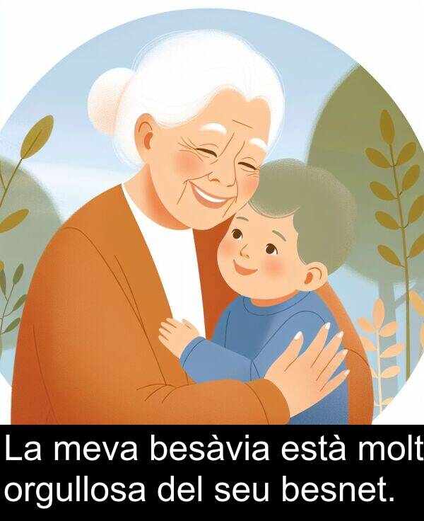 està: La meva besàvia està molt orgullosa del seu besnet.