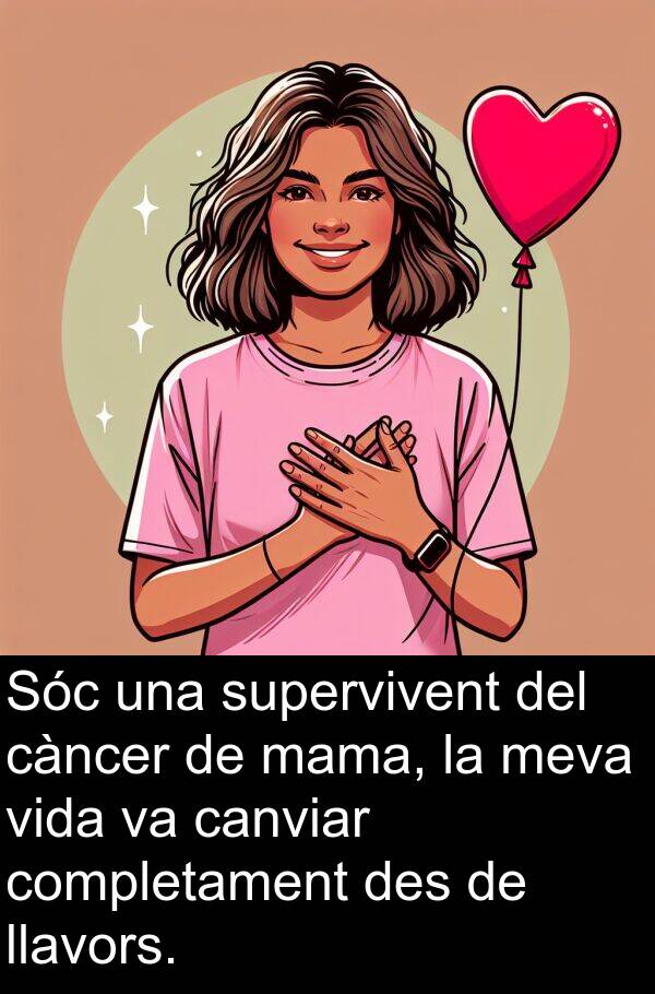 càncer: Sóc una supervivent del càncer de mama, la meva vida va canviar completament des de llavors.