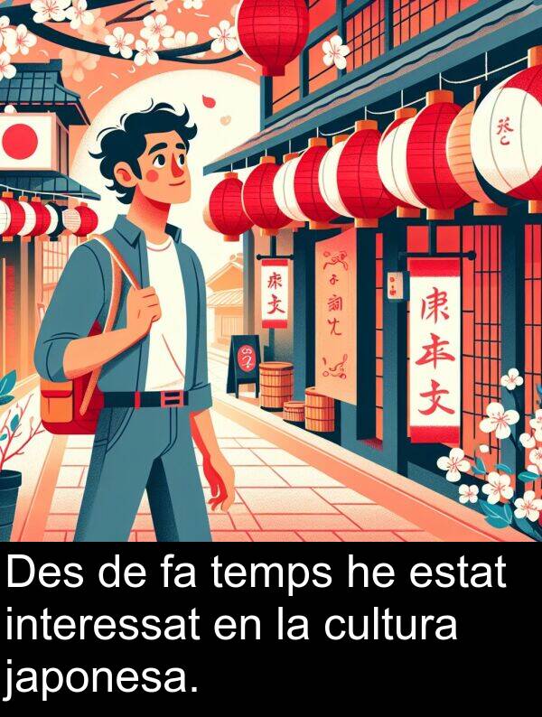 japonesa: Des de fa temps he estat interessat en la cultura japonesa.