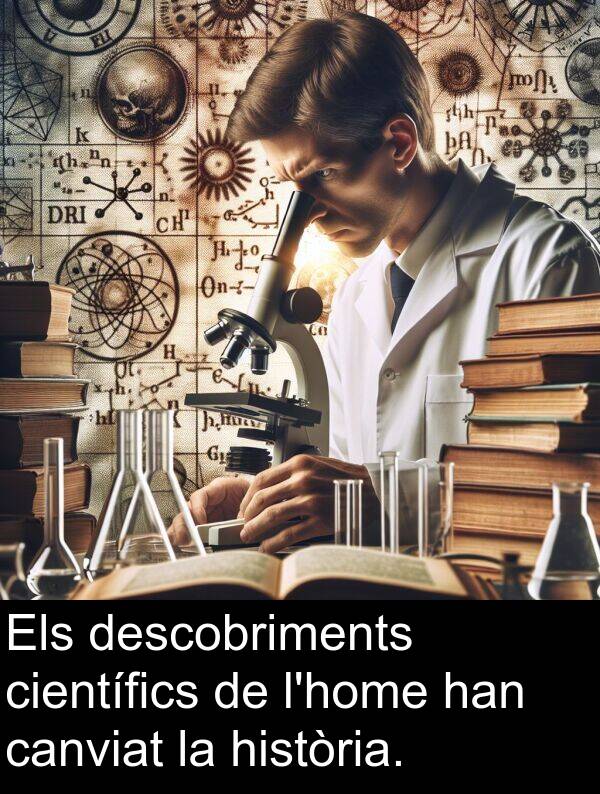 descobriments: Els descobriments científics de l'home han canviat la història.