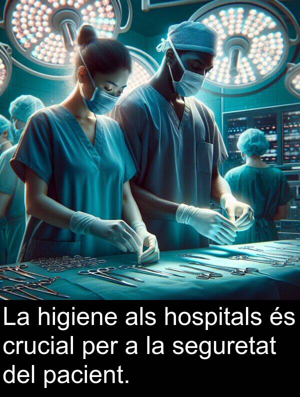 seguretat: La higiene als hospitals és crucial per a la seguretat del pacient.
