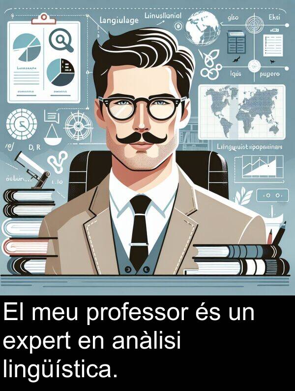 expert: El meu professor és un expert en anàlisi lingüística.