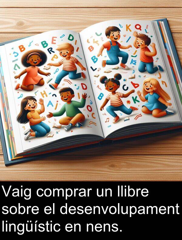 llibre: Vaig comprar un llibre sobre el desenvolupament lingüístic en nens.