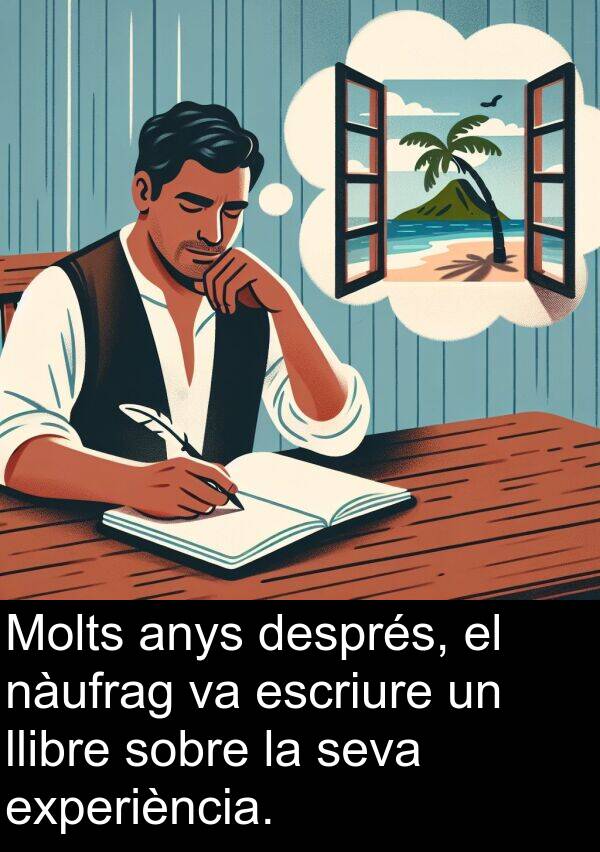 nàufrag: Molts anys després, el nàufrag va escriure un llibre sobre la seva experiència.