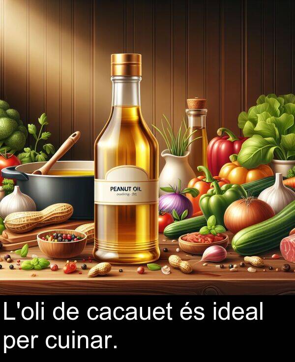 cacauet: L'oli de cacauet és ideal per cuinar.