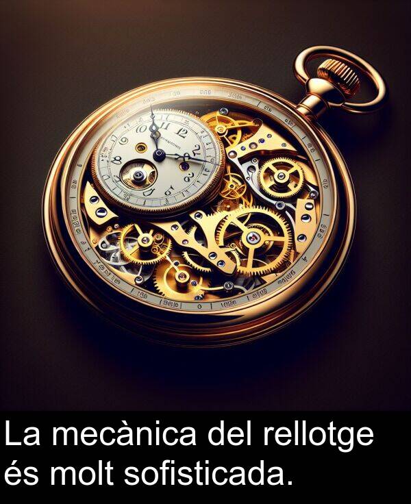 mecànica: La mecànica del rellotge és molt sofisticada.