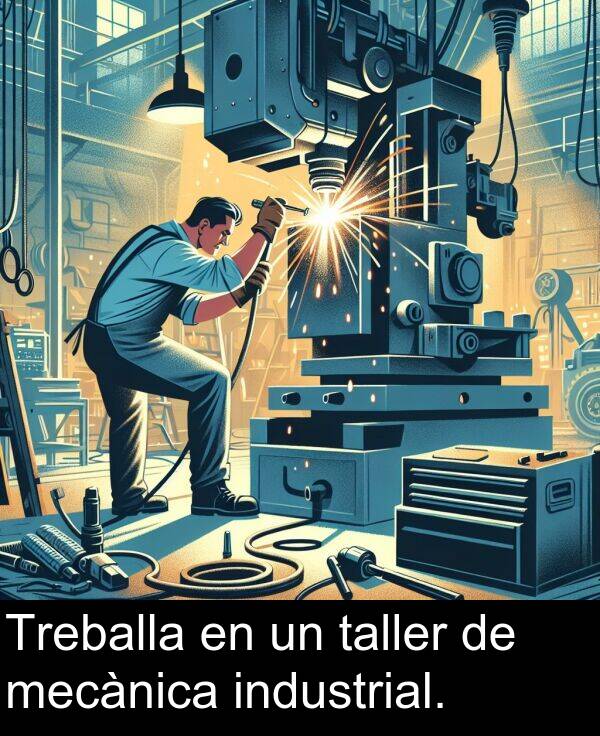 mecànica: Treballa en un taller de mecànica industrial.