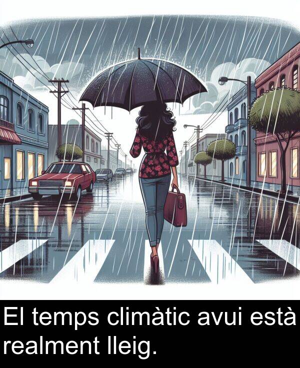 està: El temps climàtic avui està realment lleig.