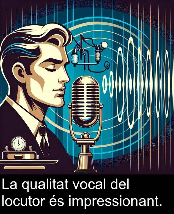 impressionant: La qualitat vocal del locutor és impressionant.