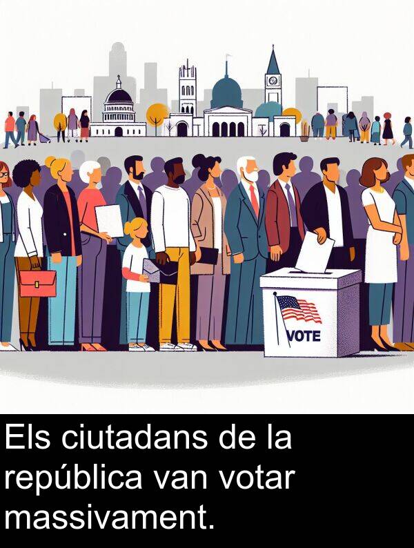 van: Els ciutadans de la república van votar massivament.